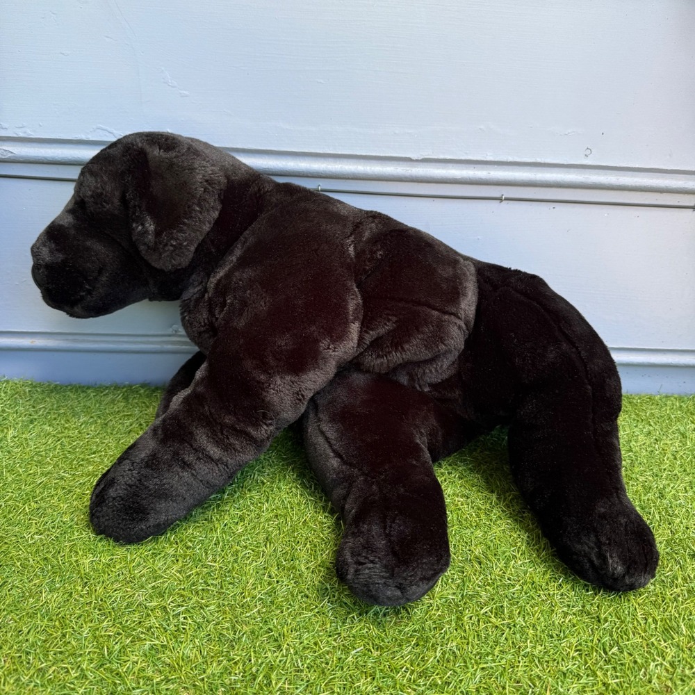 Vtg Kids Preferred Black Lab Retriever Plush Stuffed Animal Dog 27 Inch Large - Picture 3 of 7